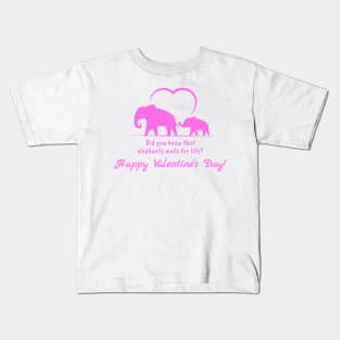 Elephants mate for life! Valentines Design Kids T-Shirt